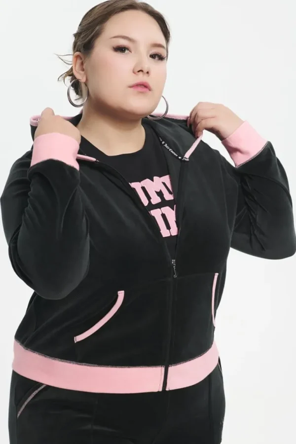 Juicy Couture Sweetheart Hettegenser I Plussstorrelse I Velour I Bomull>Kvinner Plus-Size