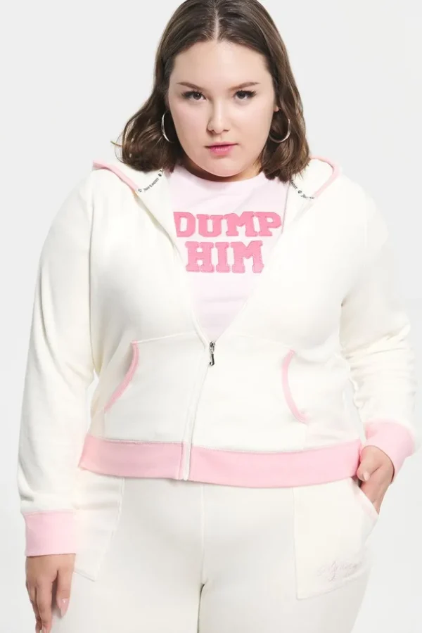 Juicy Couture Sweetheart Hettegenser I Plussstorrelse I Velour I Bomull>Kvinner Plus-Size