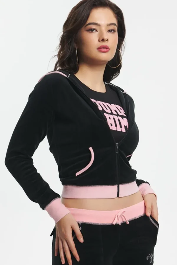 Juicy Couture Sweetheart Hettegenser I Velour I Bomull>Kvinner Spor Topper