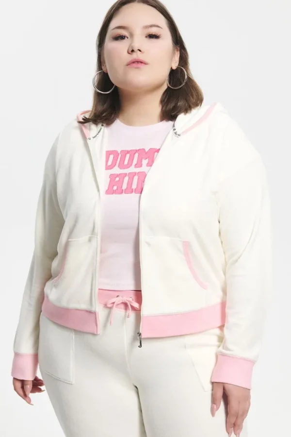 Juicy Couture Sweetheart Hettegenser I Plussstorrelse I Velour I Bomull>Kvinner Plus-Size