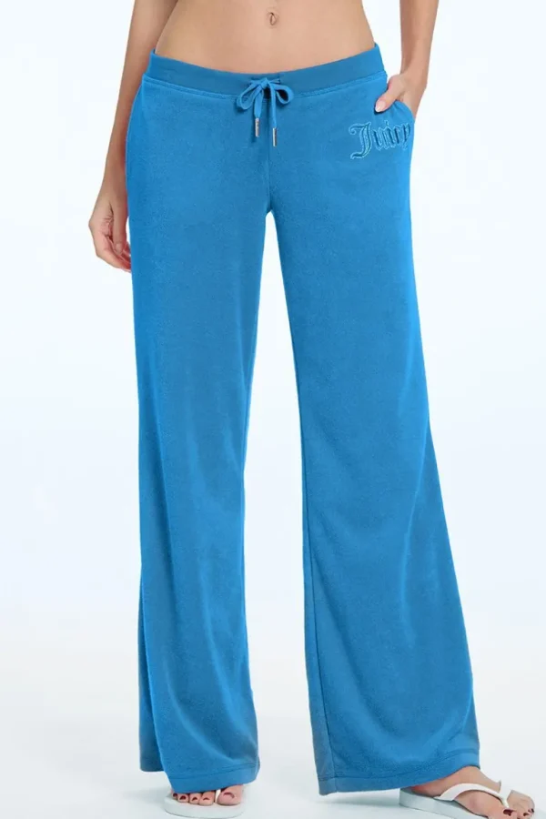 Juicy Couture Tonal Towel Terry Track Pants>Kvinner Joggebukser