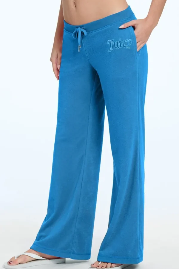 Juicy Couture Tonal Towel Terry Track Pants>Kvinner Joggebukser