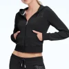 Juicy Couture Tonal Towel Terry Zip-Up Hettegenser>Kvinner Spor Topper