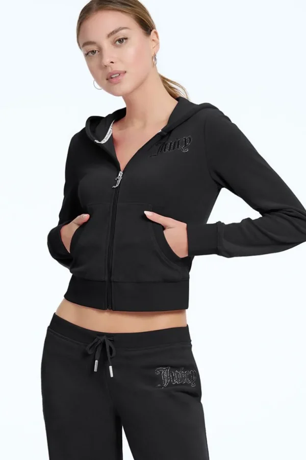 Juicy Couture Tonal Towel Terry Zip-Up Hettegenser>Kvinner Spor Topper