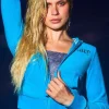 Juicy Couture Tonal Towel Terry Zip-Up Hettegenser>Kvinner Spor Topper