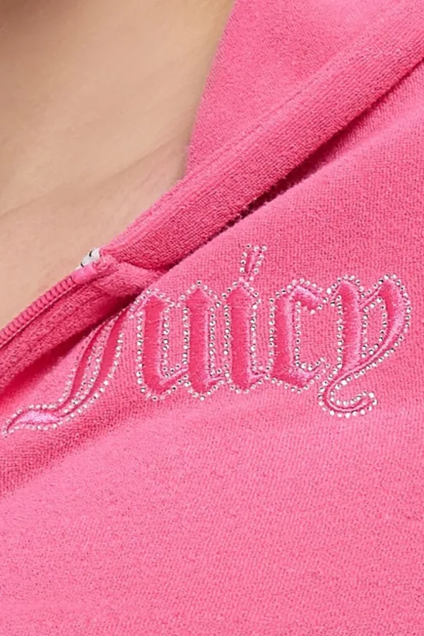 Juicy Couture Tonal Towel Terry Zip-Up Hettegenser>Kvinner Spor Topper