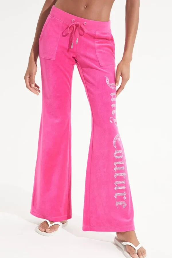 Juicy Couture Treningsbukser I Bomullsvelour Med Snappocket Med Sidebling>Kvinner Joggebukser