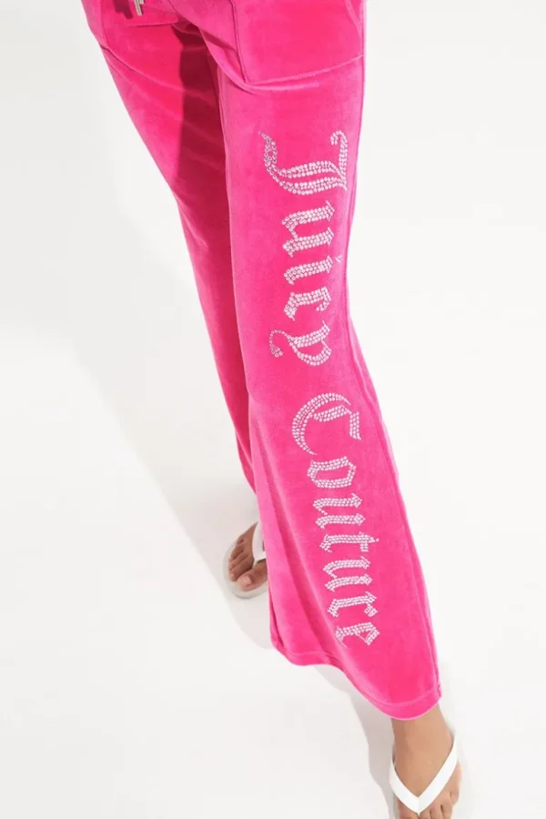 Juicy Couture Treningsbukser I Bomullsvelour Med Snappocket Med Sidebling>Kvinner Joggebukser