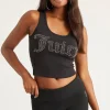 Juicy Couture U-Hals Tanktopp Med Perler>Kvinner T-Skjørter Og Topper