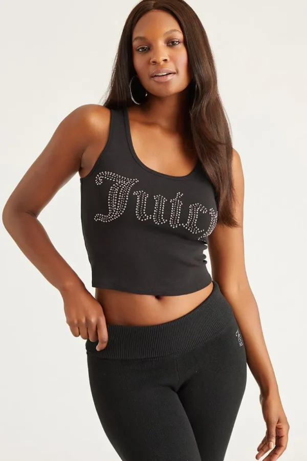 Juicy Couture U-Hals Tanktopp Med Perler>Kvinner T-Skjørter Og Topper