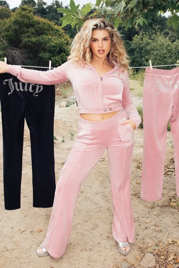 Juicy Couture Velour Moto-Jakke>Kvinner Spor Topper