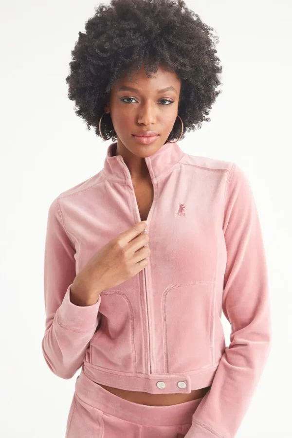 Juicy Couture Velour Moto-Jakke>Kvinner Spor Topper