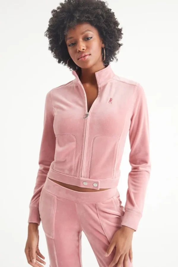 Juicy Couture Velour Moto-Jakke>Kvinner Hettegensere Og Jakker