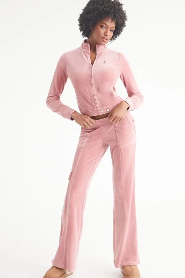 Juicy Couture Velour Moto-Jakke>Kvinner Hettegensere Og Jakker