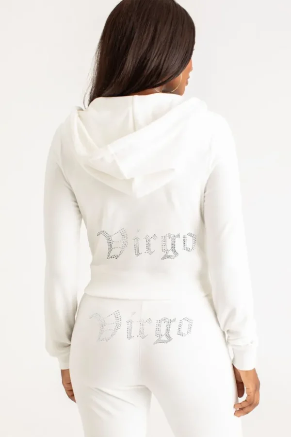 Juicy Couture Virgo Big Bling Hettegenser I Velour>Kvinner Hettegensere Og Jakker